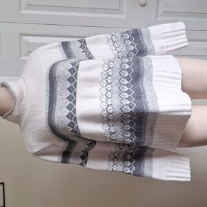 🎁Aspen White Knit Mockneck Sweater Size M